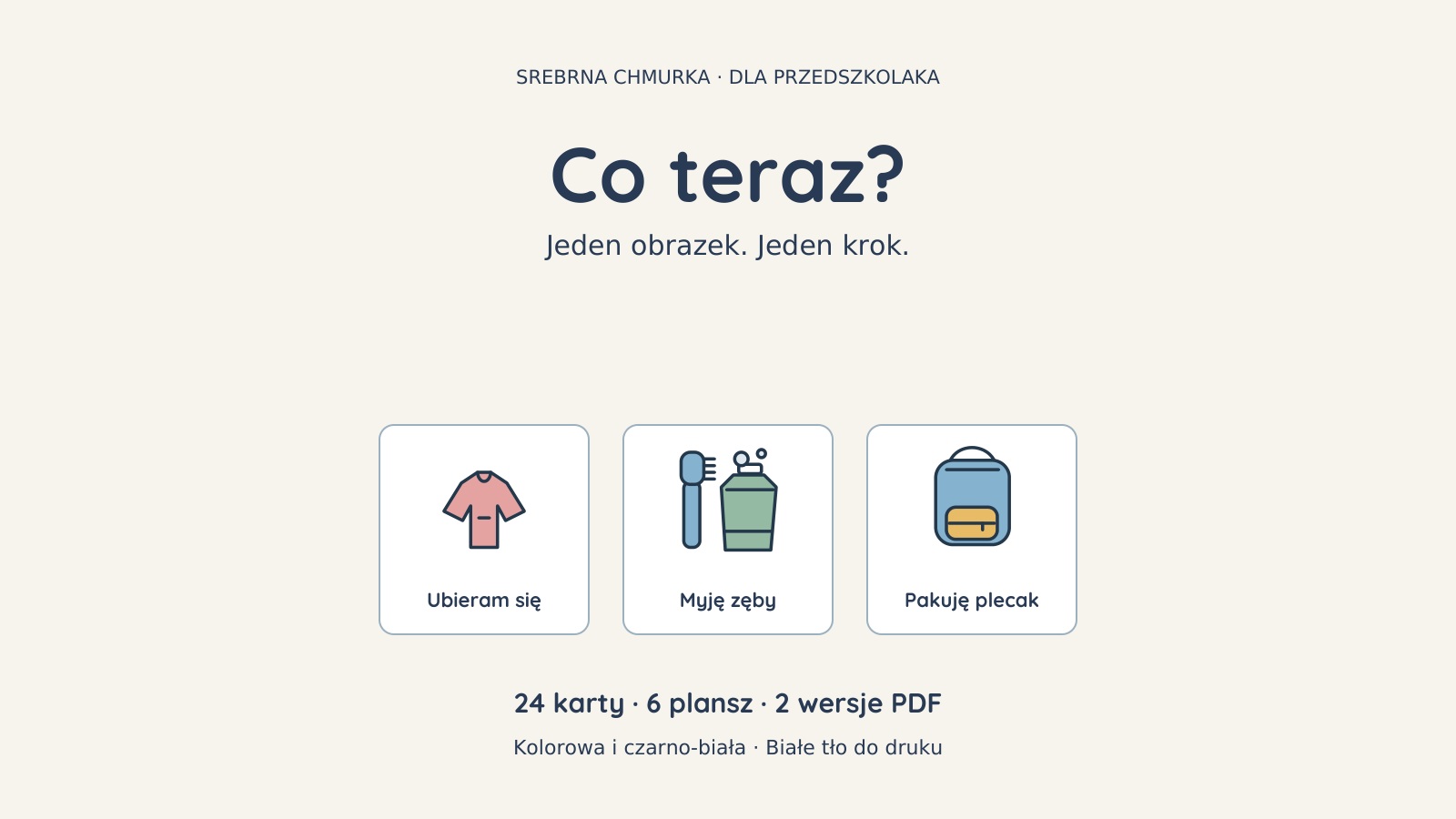 Obrazkowy plan dnia dla przedszkolaka: zacznij od dwóch kart