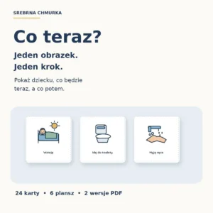 Co teraz? — obrazkowy plan dnia, 24 karty PDF